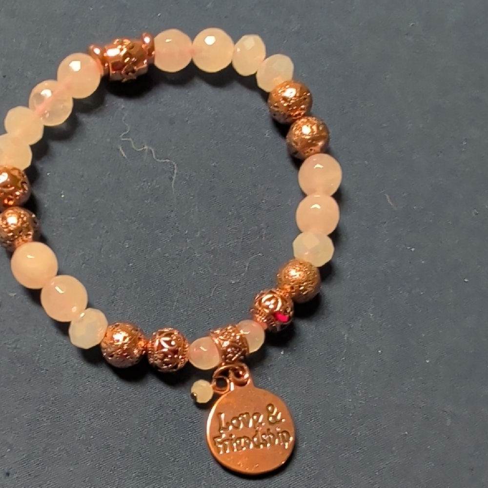 Rose Gold Love & Friendship  Diffuser Bracelet - Picture 3 of 10